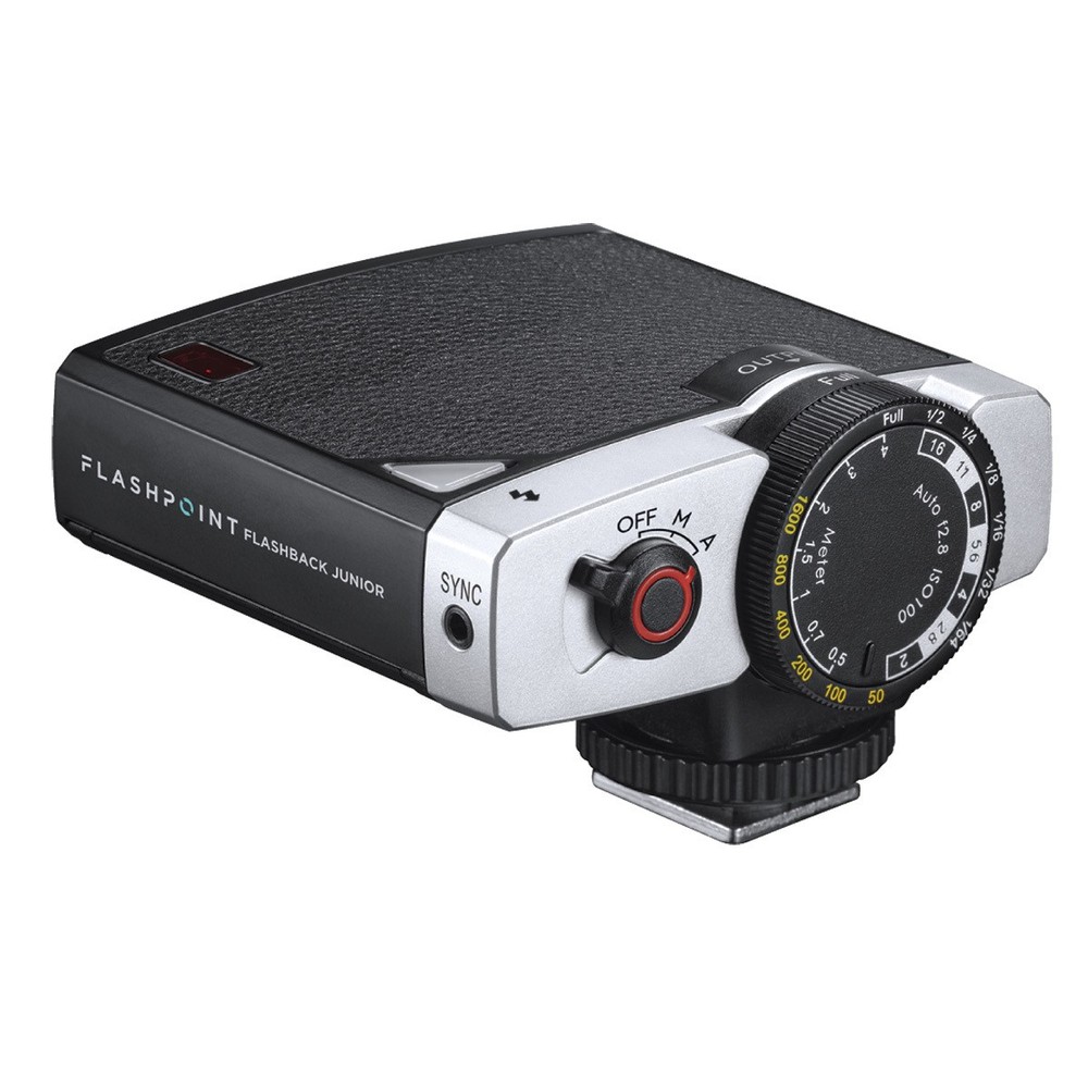 Flashpoint FlashBack Lux Junior Retro Camera Flash (Black), Godox Lux Junior