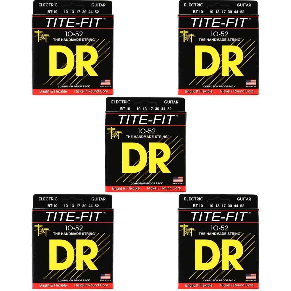 DR Strings BT-10 Tite-Fit Compression Wound Electric Guitar Strings - .010-.052