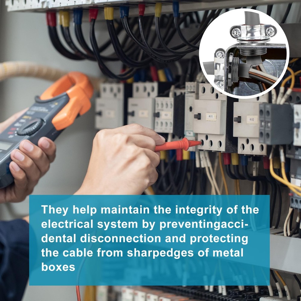 100pcs 1/2" Clamp Type Cable Connectors, cable connector Silver