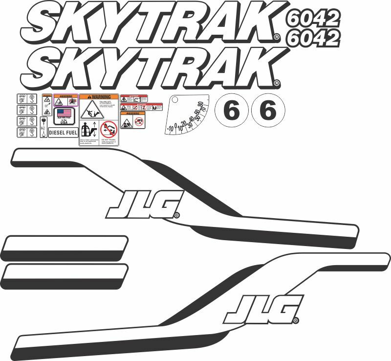 Skytrak 6042E Decal Kit - Very Nice Aftermarket Kit, High Quality Decals