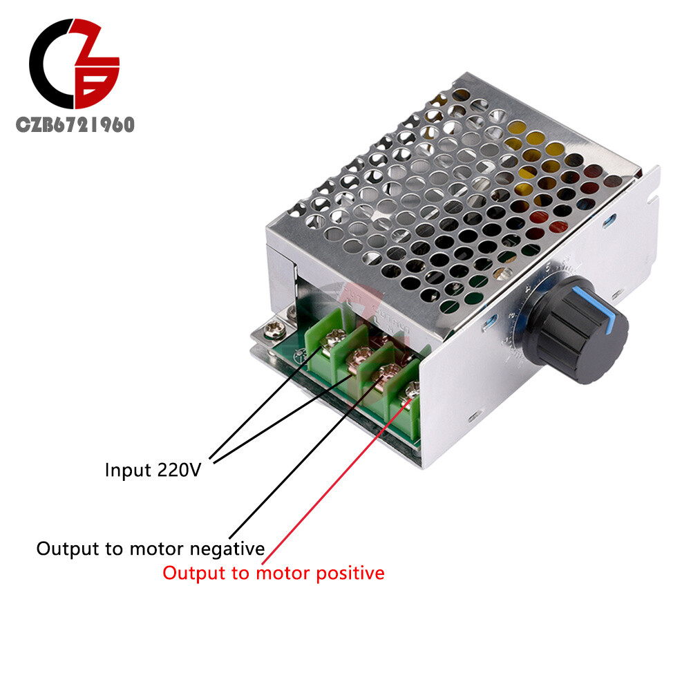 AC-DC 220V PWM Voltage Regulator Brush Motor Speed Controller Max 20A Switch