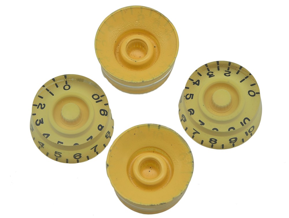 Set of 4 LP Speed Knobs Control Knobs Vintage Cream Fits Les Paul Guitar