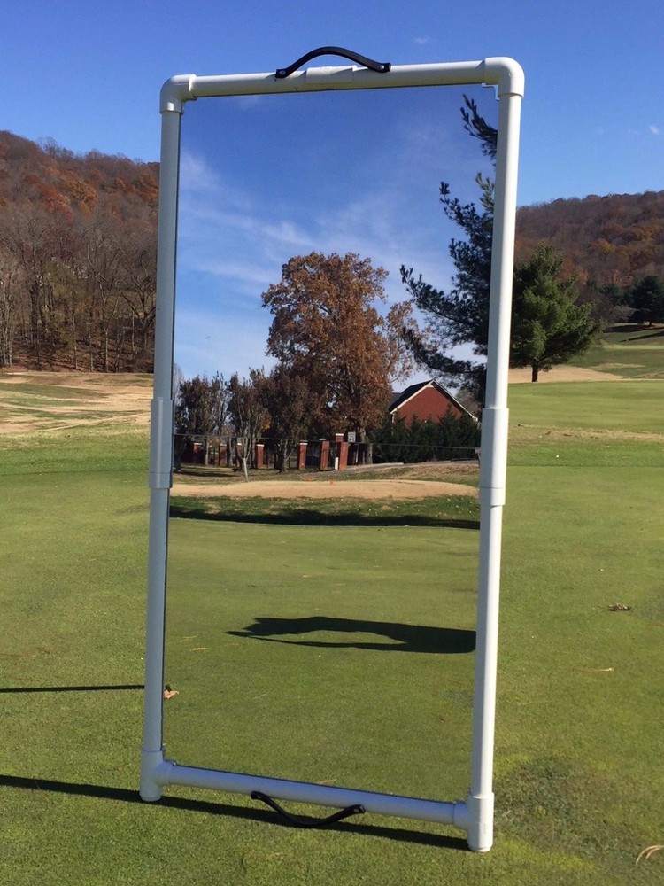 Golf Swing Training Aid 2'x4' Mirror Folds for Easy Transport--Writeable surface