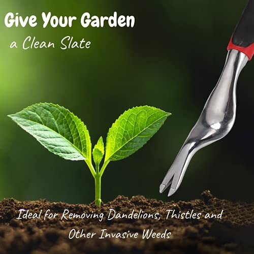 Heavy Duty Garden Weeder Tool Root Remover Weed Puller with Non-Slip Handle