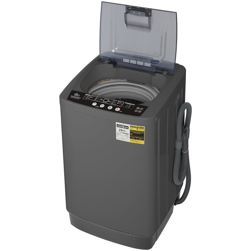 Portable Compact Laundry Washer Full-Automatic LED Display 17.8/13.5lbs Compact