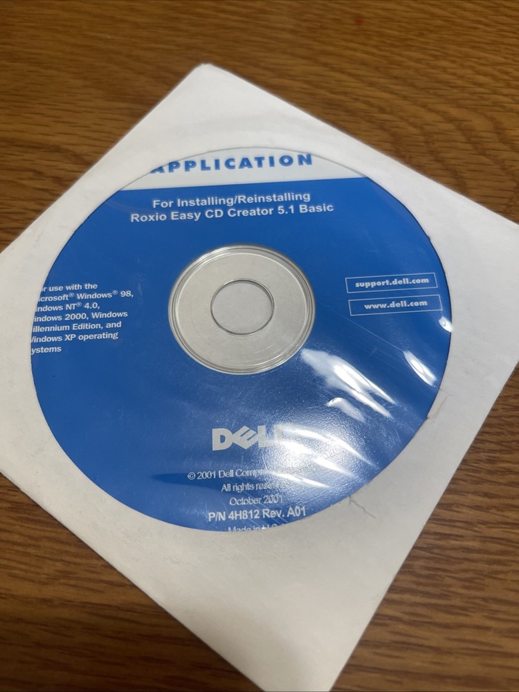 Application For Installing Reinstalling Roxio Easy Cd Creator 5.1 Basic