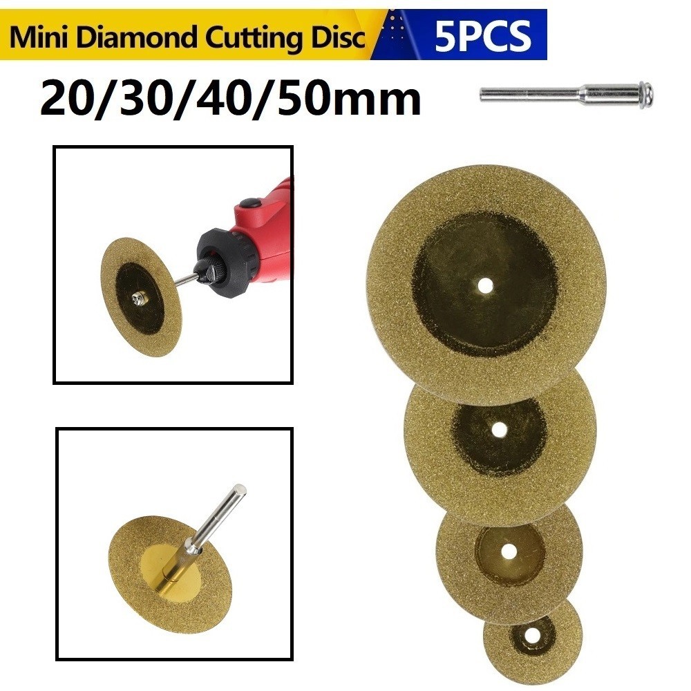 5 Pcs For Mini Emery Cutting Disc For Rotary Tools TiN Coated Circular Saw Blade