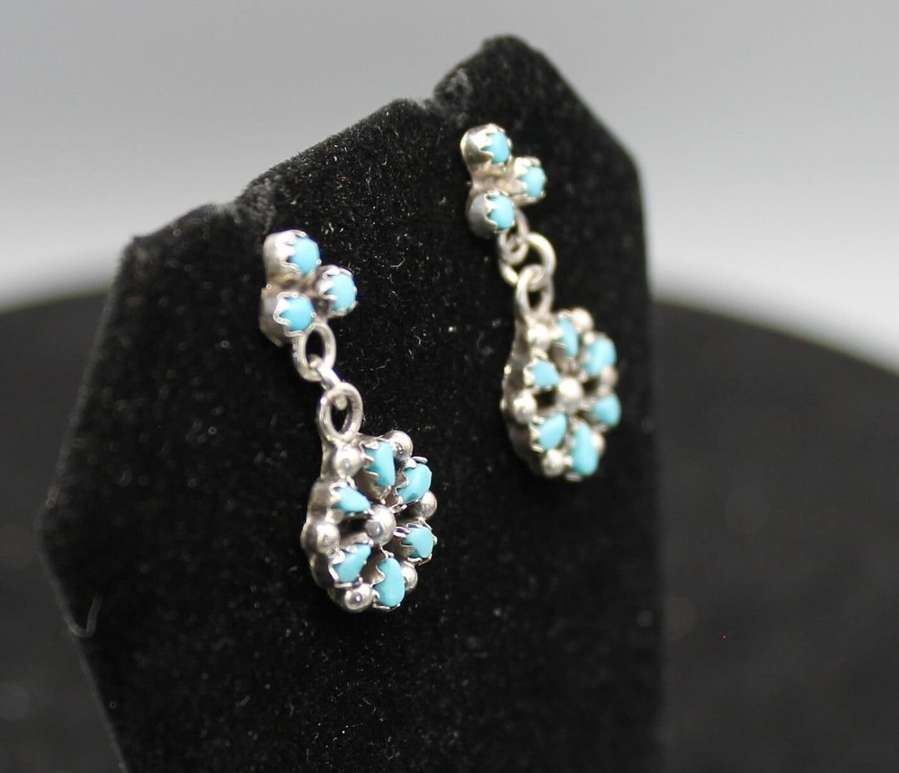 Kingman Turquoise and Sterling Silver Earrings