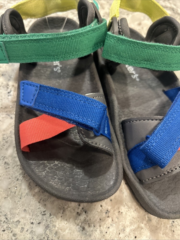 Carter's Multi Color Hook and Loop Boy's Sandals Size 10
