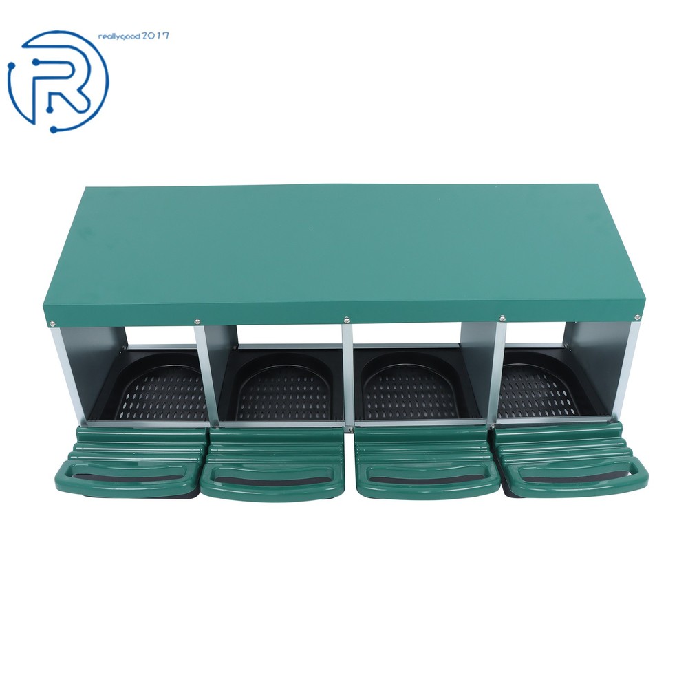 Metal 4 Hole Chicken Nesting Boxes Chicken Egg Laying Nesting Box With Perch