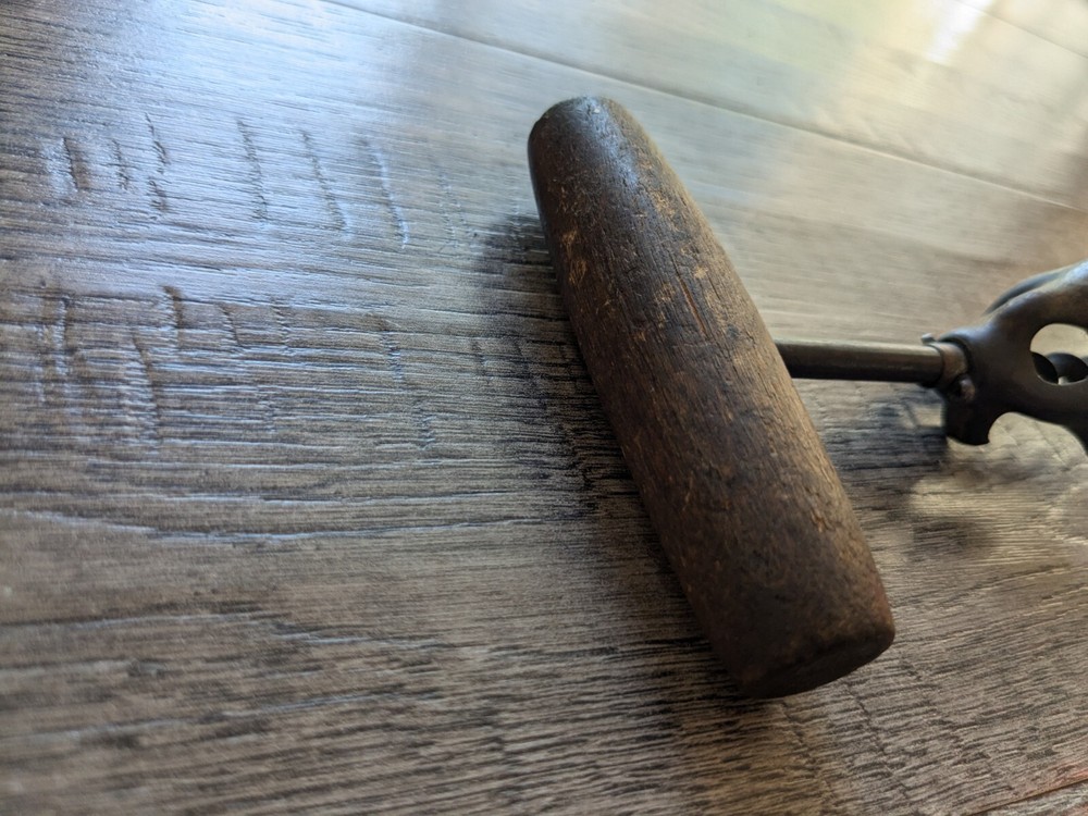 Vintage Wine Opener Corkscrew Wooden Handle