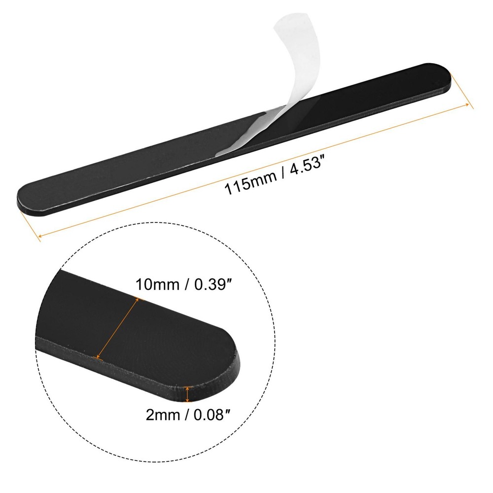 Acrylic 11.5 x 1 CM, Black, 50pcs