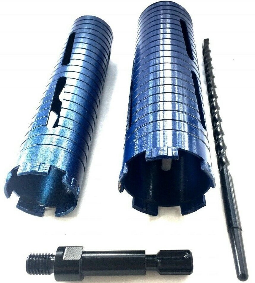 2" & 3" Dry Diamond Core Bit with SDS MAX shank Adapter & Pilot bit
