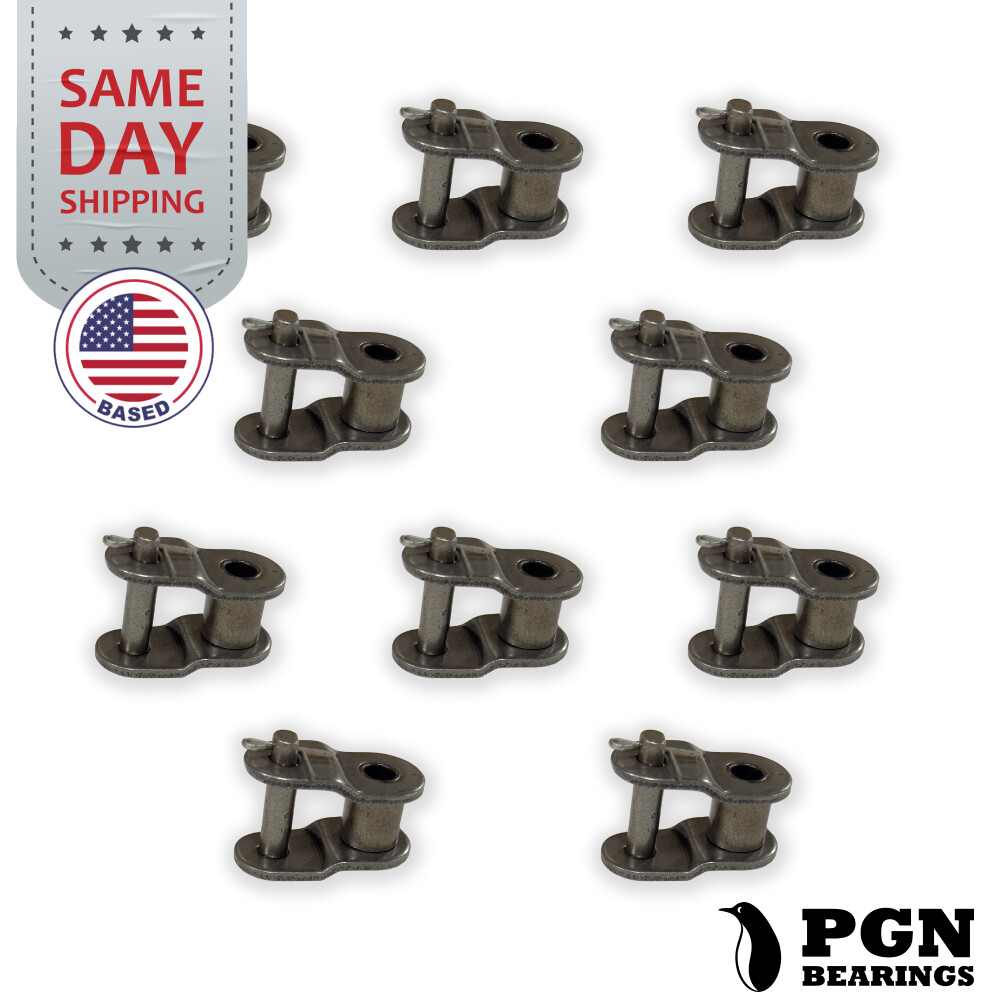 (10 Pack) PGN #35 Roller Chain Offset Links - 3/8" Pitch - Half Link