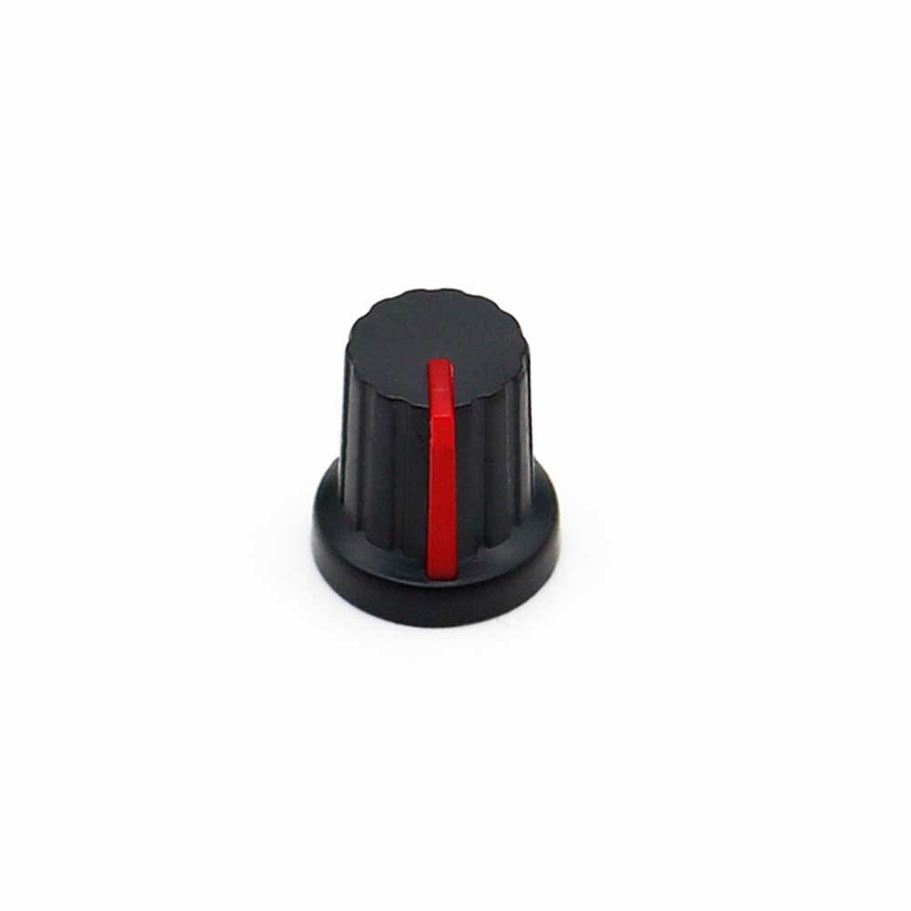 40PCS 6mm Shaft Hole Plastic Threaded Knurled Potentiometer Knobs Cap KIT 15*15