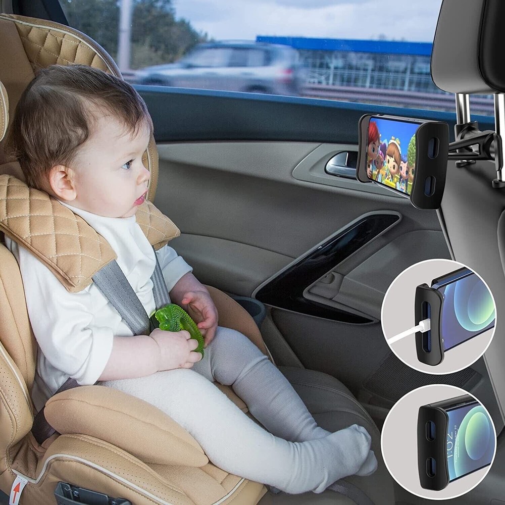 2 PACK Car Backseat Tablet Headrest Holder for Android and iPad / Cellphones