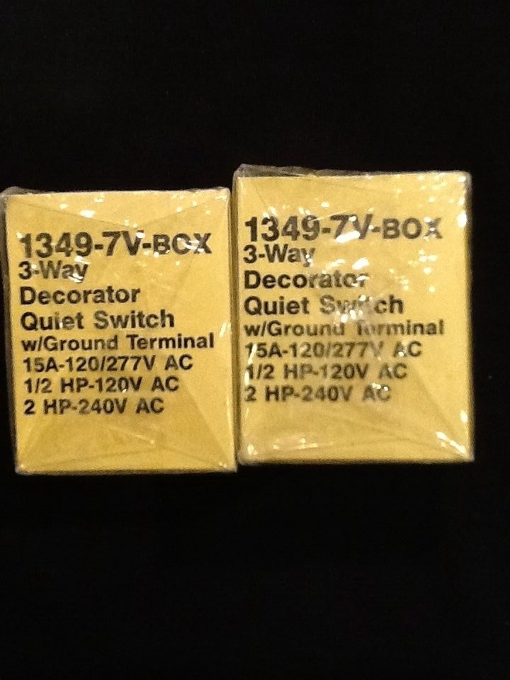 TWO EAGLE ELECTRIC 1349-7V-BOX 3WAY DECORATOR QUIET SWITCH OFF WHITE