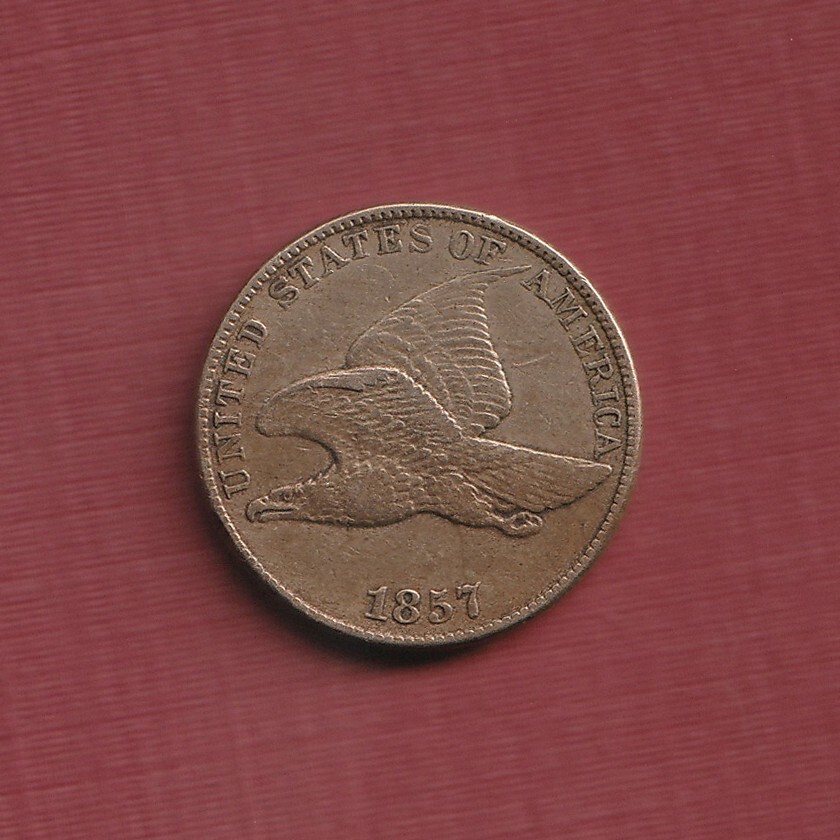 1857-P USA Flying Eagle Cent (AU) FEC9