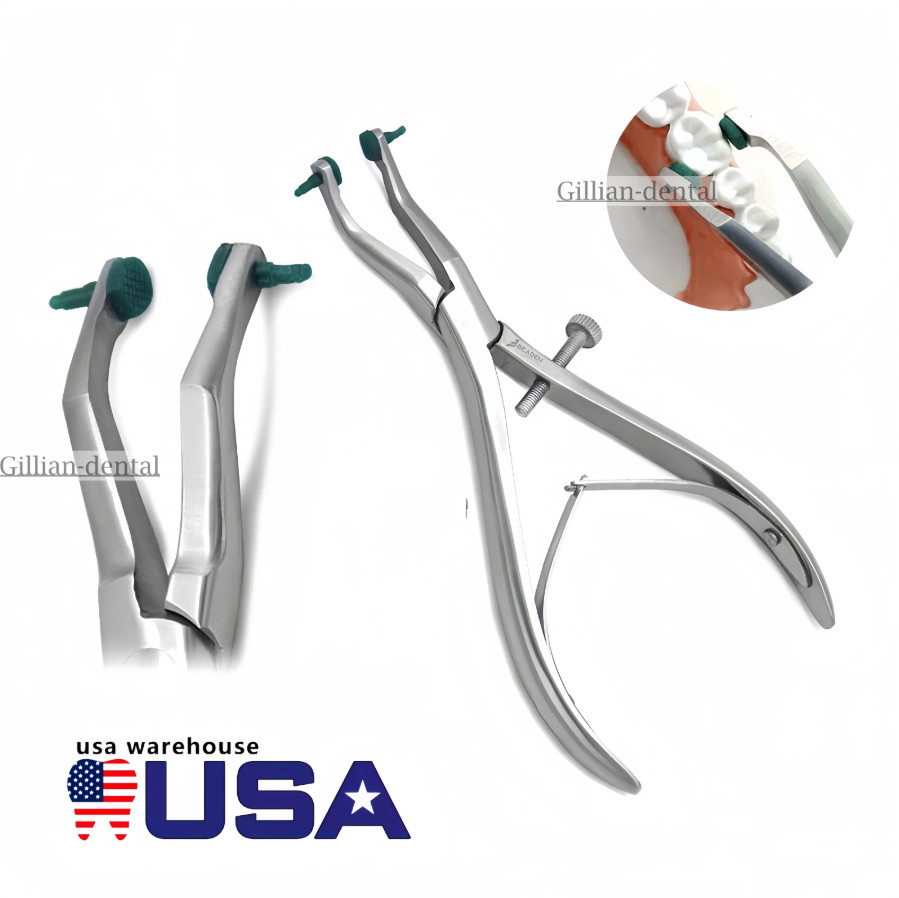 1Pc Dental Crown Remover Pliers Temporary Teeth Crown Remover Forceps Soft Pad