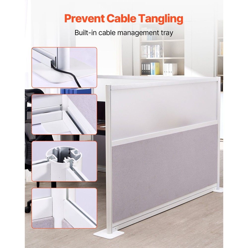 Uimoso Office Partition Privacy Screen Divider Workstation Panel 2PCS 72" x 48"