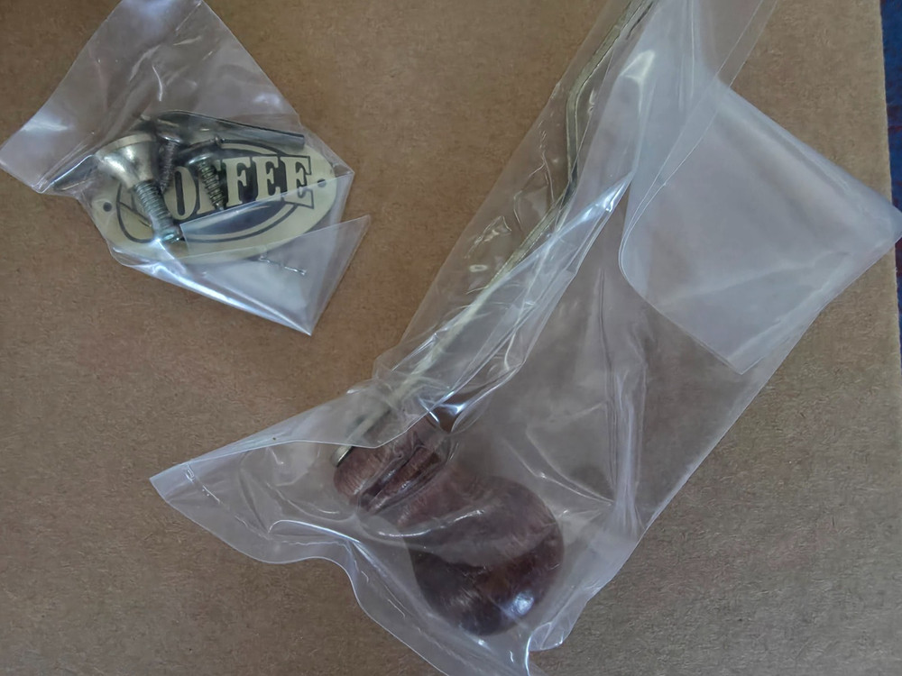 Coffee Grinder Hardware Kit, Dome Type, Brass, New in original Packaging.