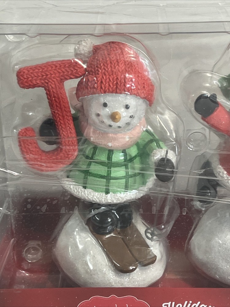 St. Nicholas Square "Joy"Snowman Table Decor 3-piece Set Table Decor