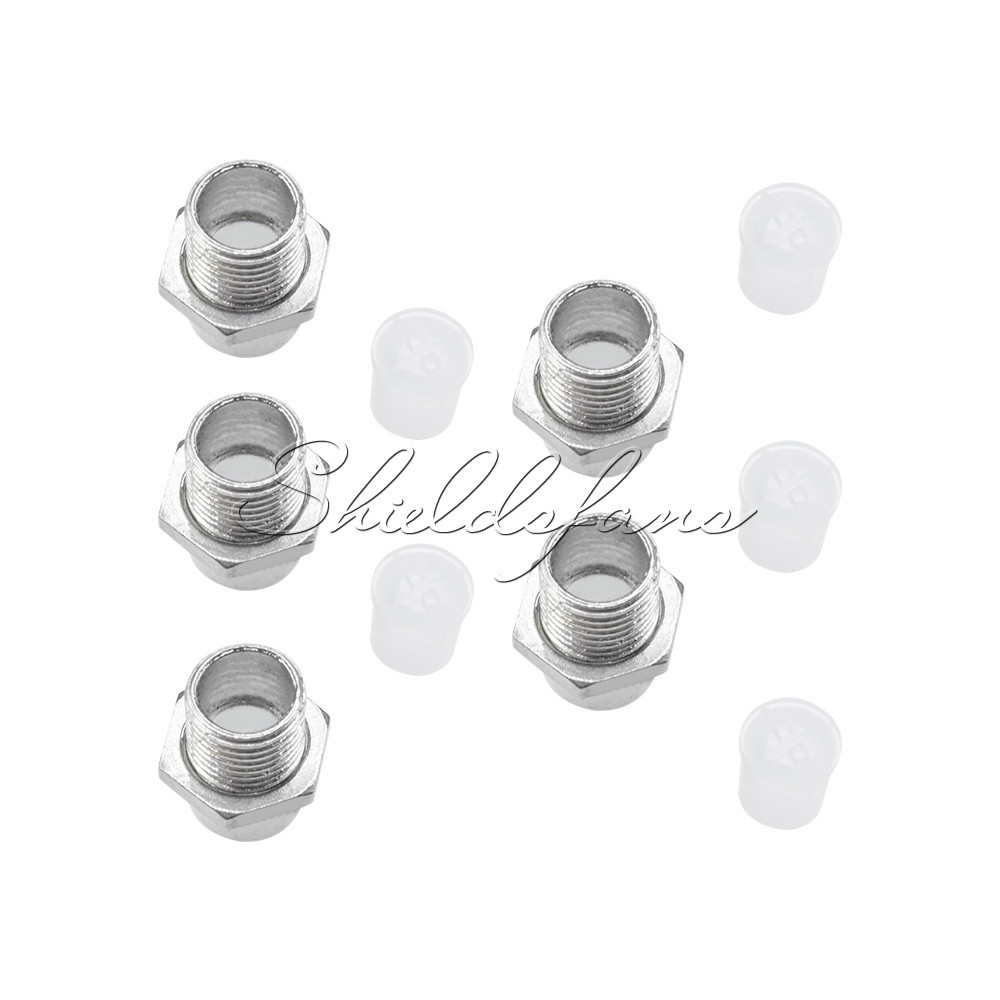 5pcs 5MM Chrome Metal Silver Bezel LED Holder Panel Display Mount Base Rubber