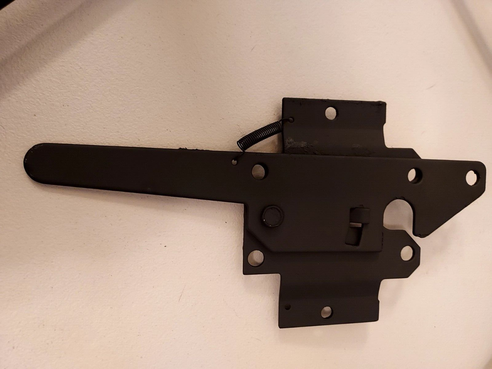 6-PC DIY Gate Building Kit - 4-Corner Steel Frame, Hinges, Lockable Latch, Black