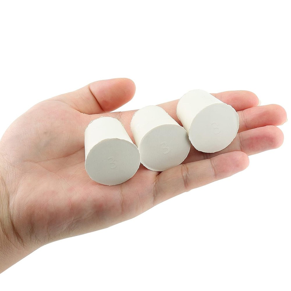 White Lab Plugs 10 Pcs Tapered Design