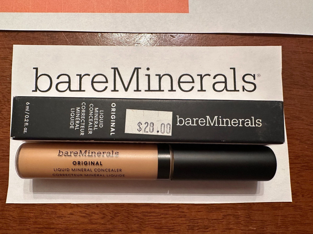 NIB $28 bareMinerals ORIGINAL liquid CONCEALER Full Size 6 ml DARK 5C
