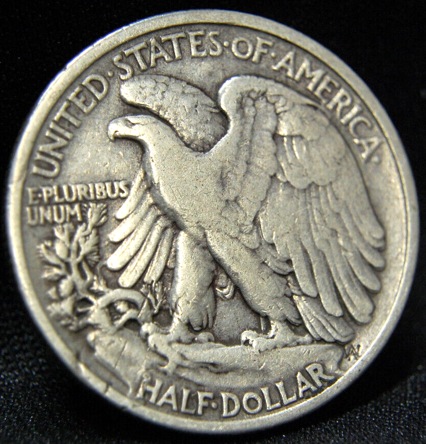 1919 WALKING LIBERTY HALF WITH VF+ DETAILS