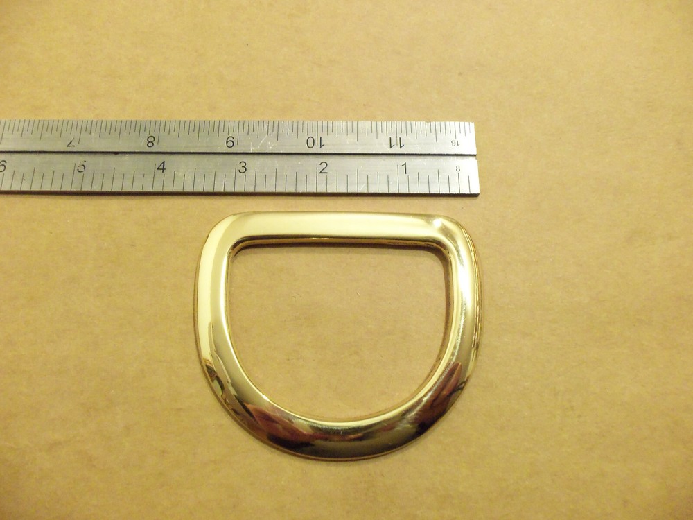 2 1/2" Solid Brass Heavy Duty Saddle D Rings (Pack Of 2)