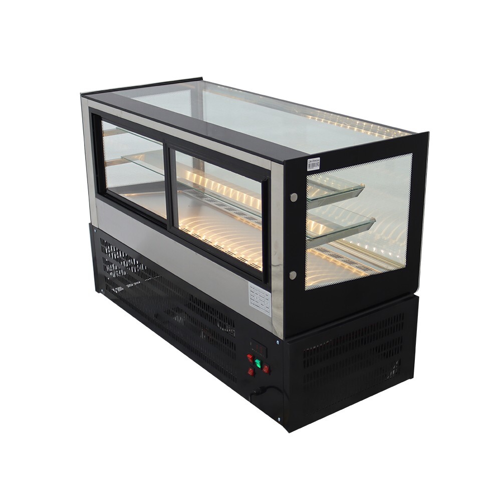 220V 47.2" Refrigerated Cake Showcase Bakery Display Case 47.55 Gal Inner Size