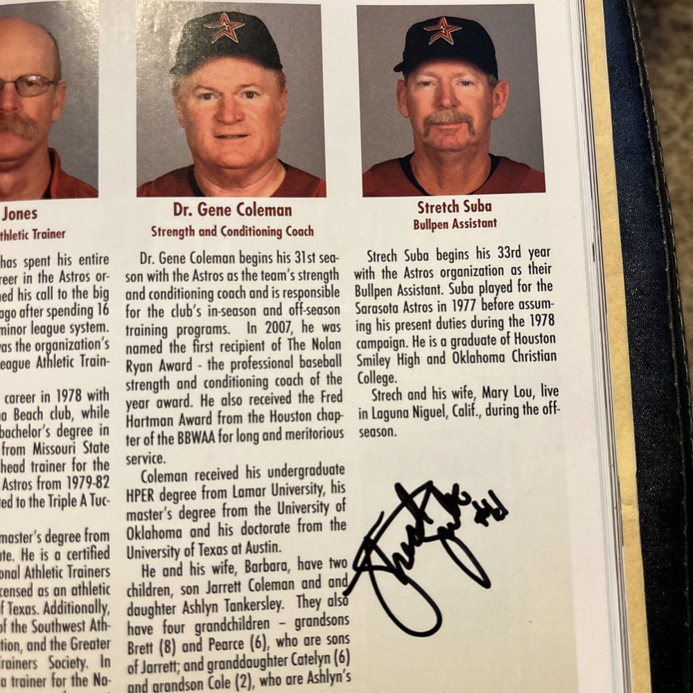 2009 Houston Astros Program with Autographs