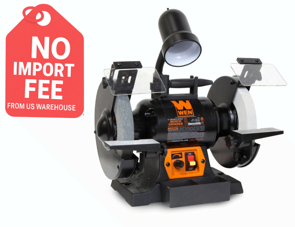 WEN̶ BG4280 8 Inch Bench Grinder Variable Speed 5 Amp Work Light