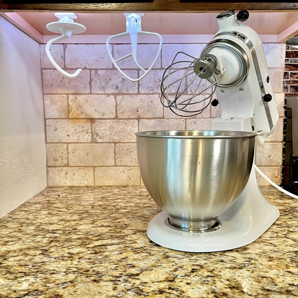 4 Pack Attachment Holder For KitchenAid - Under cabinet Organizer Storage Mount