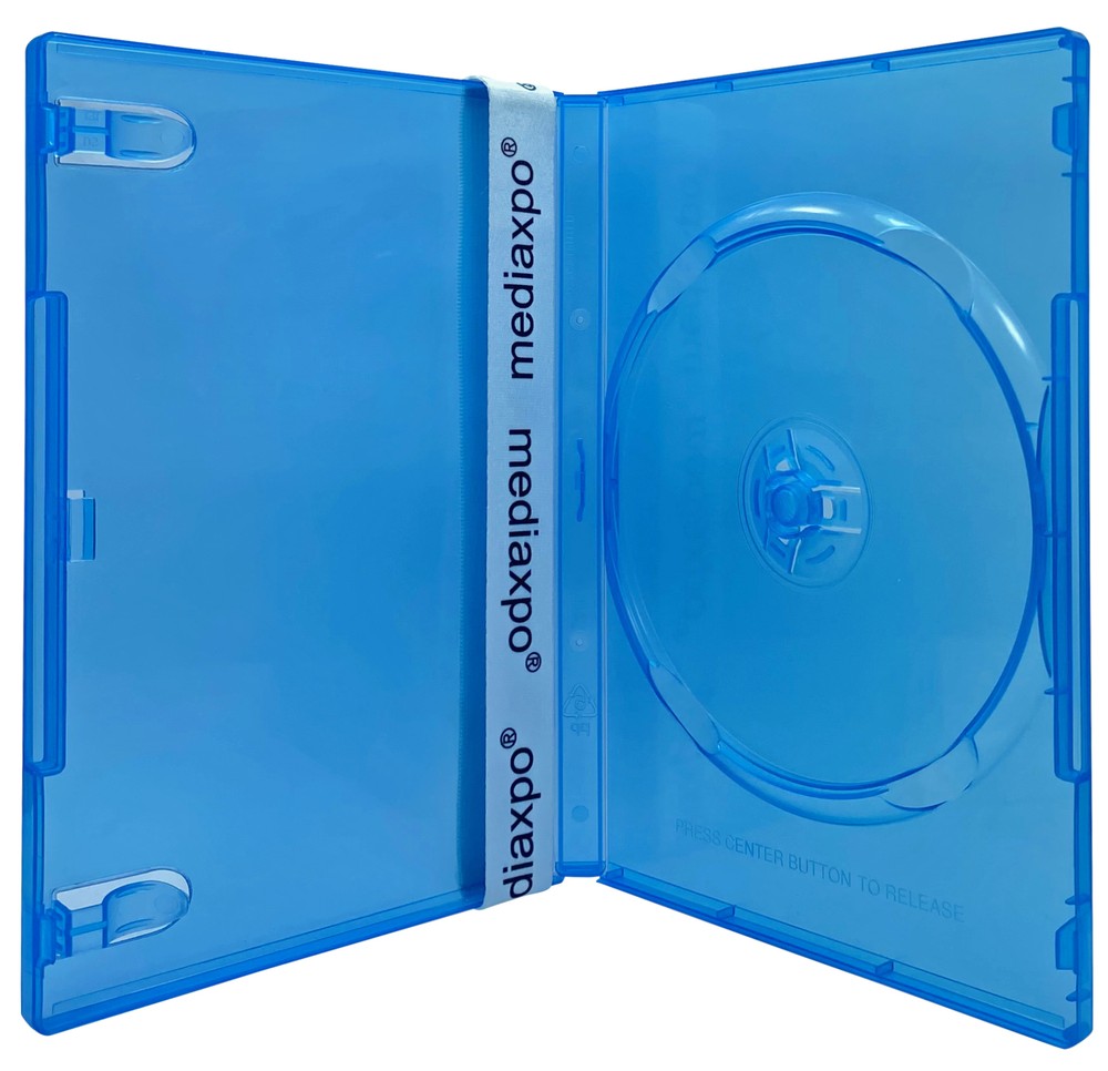 100 STANDARD Clear Blue Color Single DVD Cases & 100 Matte Inserts