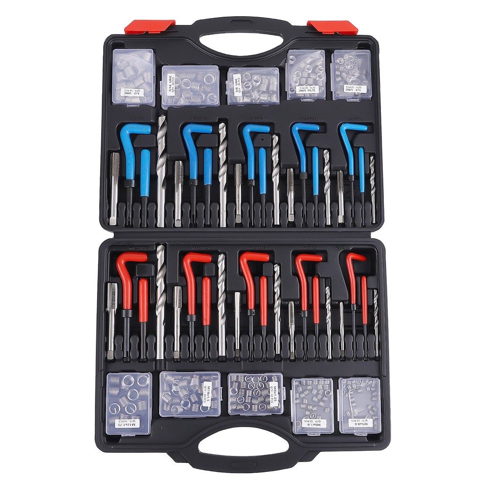 320-piece Helicoil Thread Repair Kit +inserts +breaking Pin Tools Drill Bits