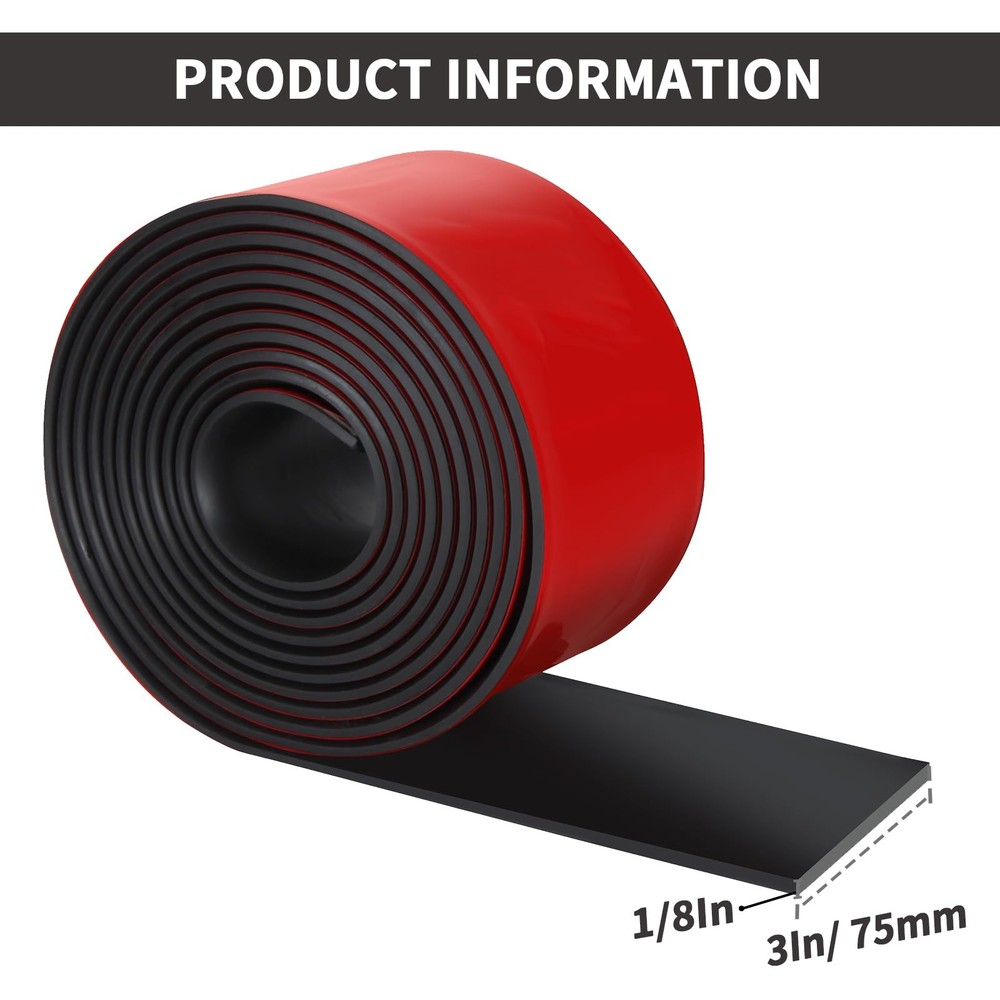 Self Adhesive Rubber Strips, Solid Neoprene Rubber Sheets Rolls Strips with A...