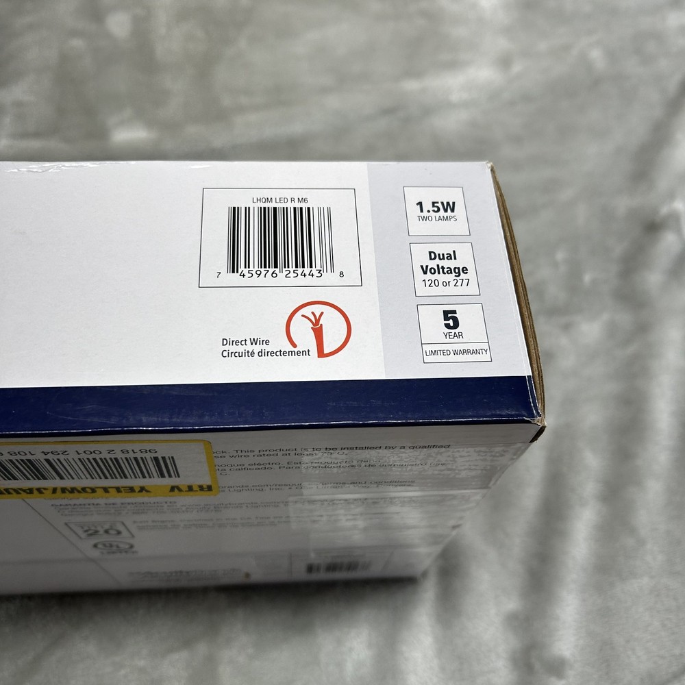 Lithonia Lighting LHQM LED R M6 Quantum Exit Emergency Light Combo White NOB