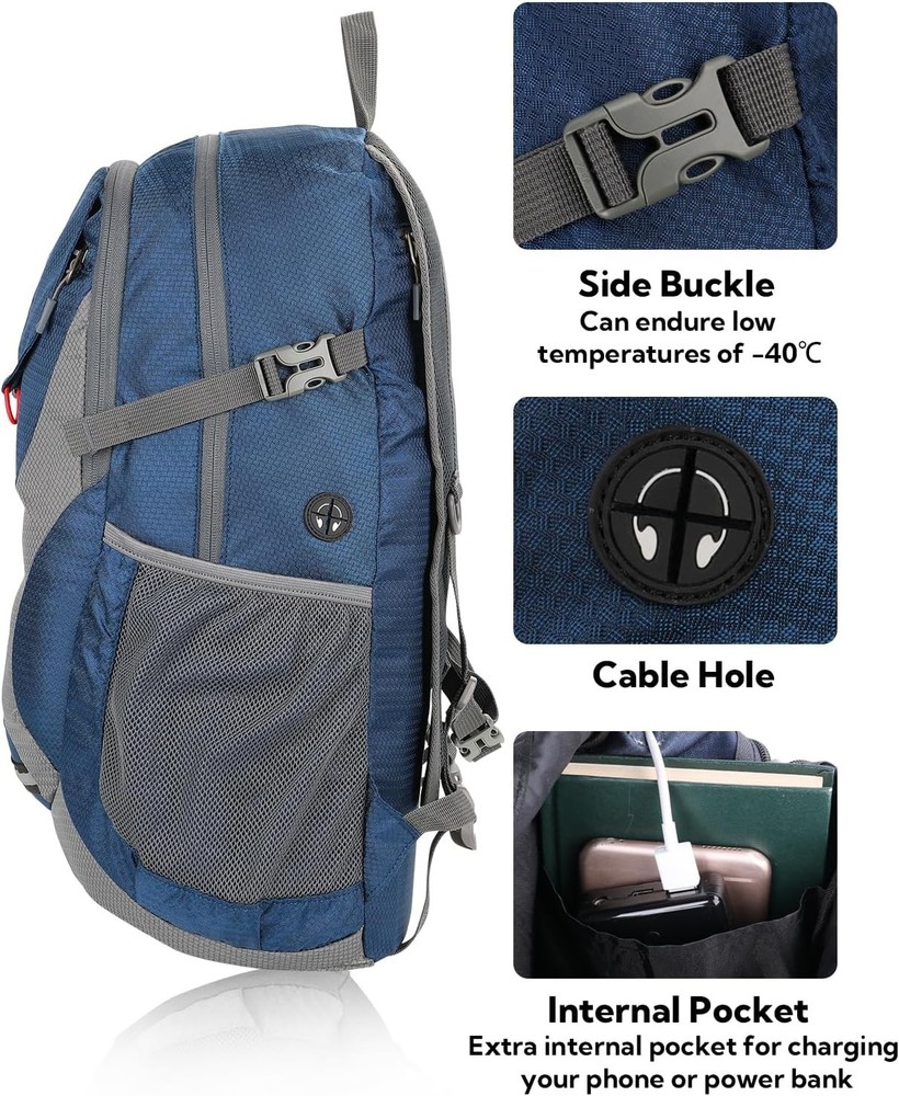 Lightweight Packable Hiking Backpack: 30L Foldable Travel Daypack Ultralight ...
