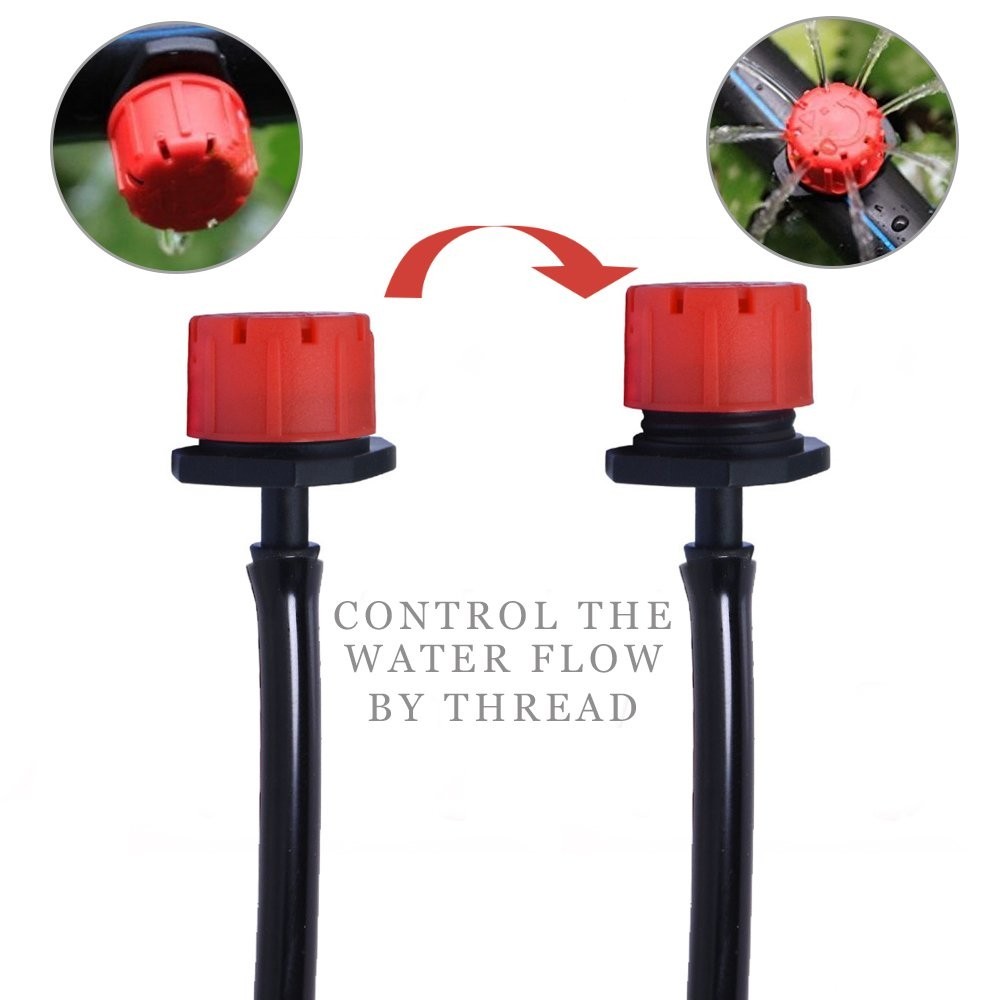 Durable Plastic 360° Adjustable Irrigation Drippers - 100pcs for Effective Use