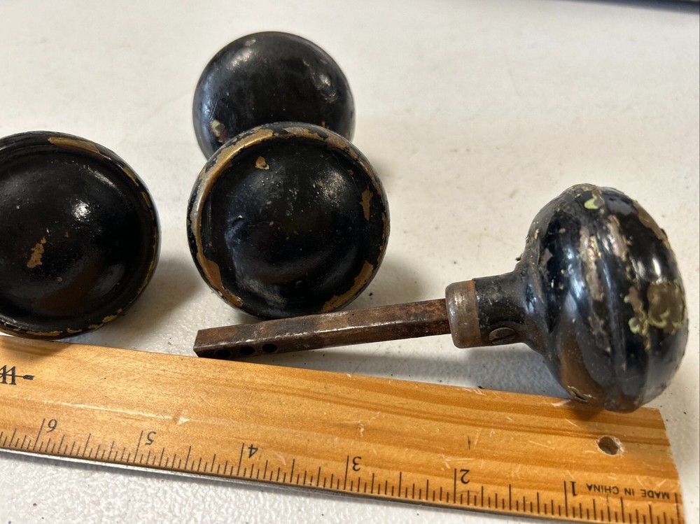 Vintage Brass Painted Door Knobs