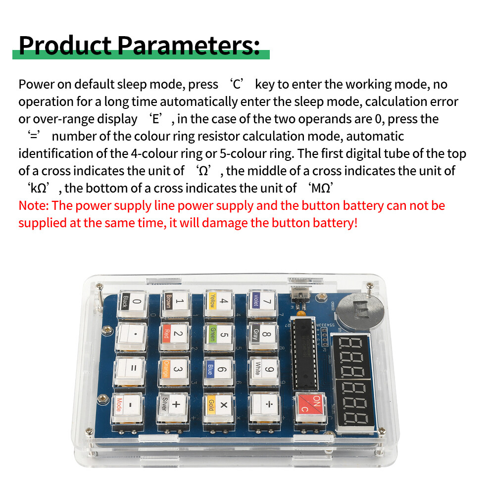 LED Display DIY Calculator Making Electronic Kit MCU Soldering Practice Project