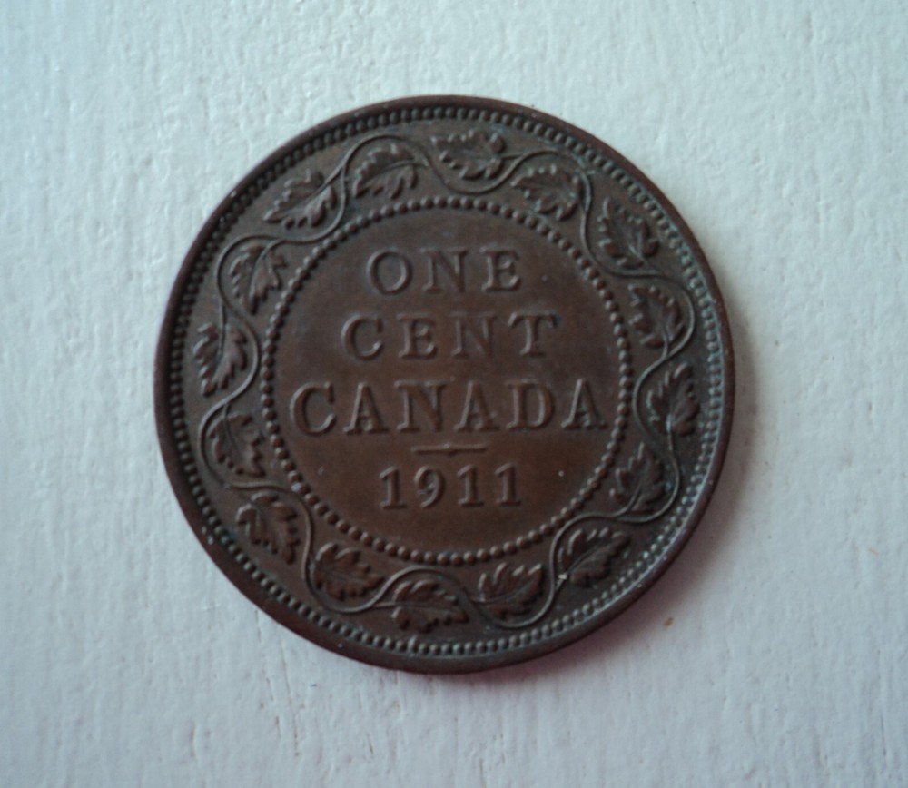 ~ 1911 Canada George V Five 5 Cents