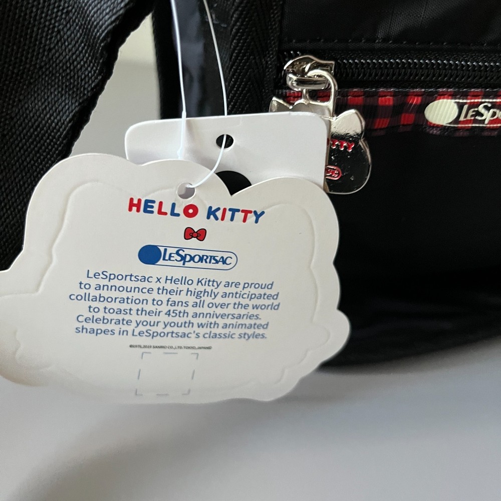 Lesportsac Black Hello Kitty Classic Hobo NWT