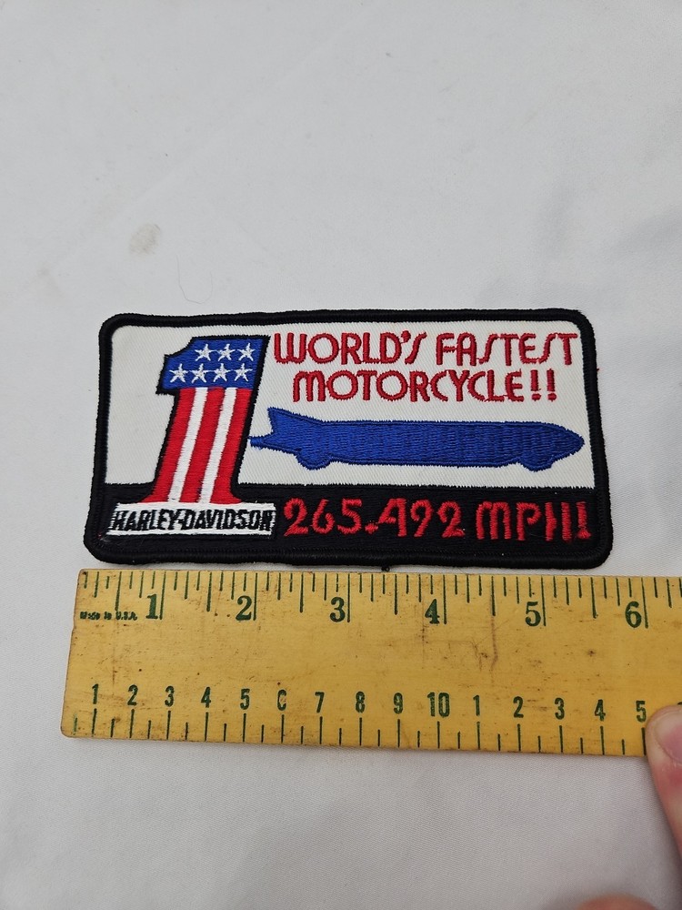 Harley Davidson Worlds Fastest Motorcycle Patch