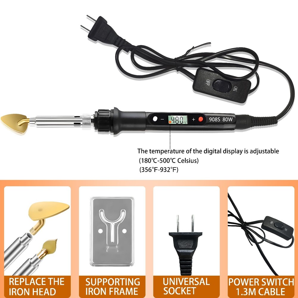 Mini Craft Iron for Sewing 80w Digital Temperature Control Portable Use