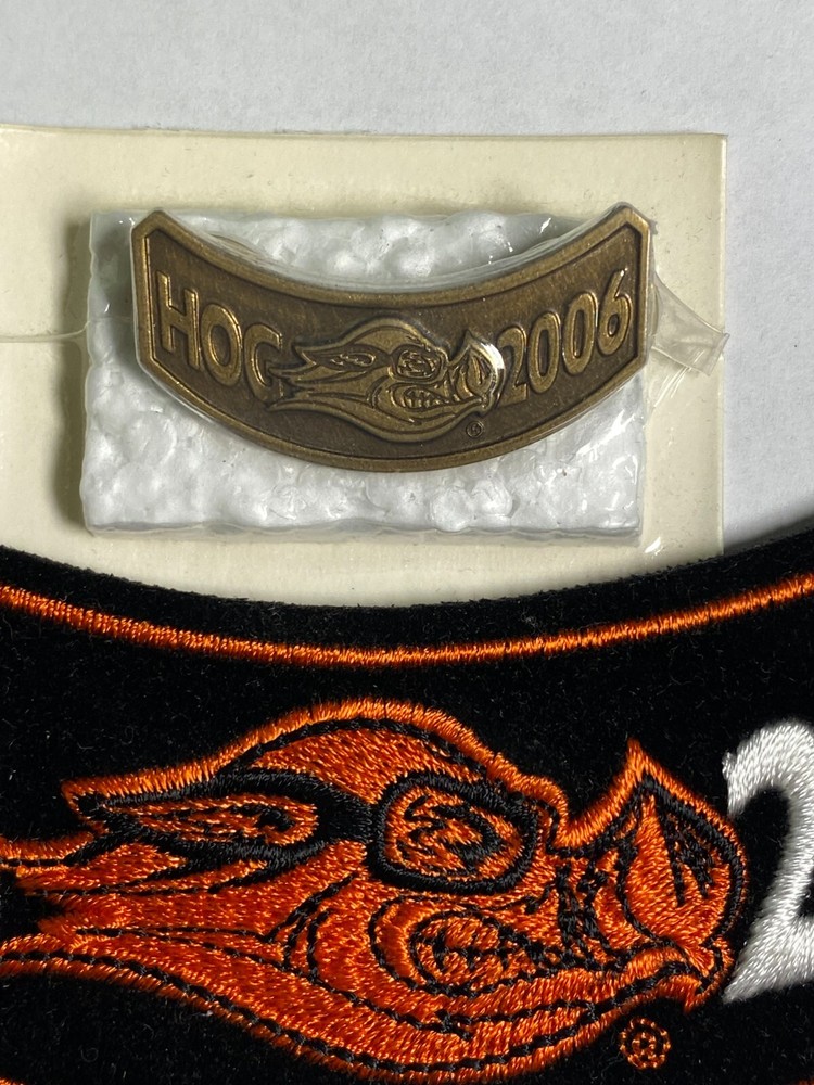 Harley Davidson HOG 2006 Patch & Pin Set