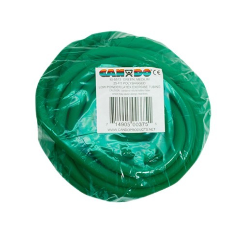 CANDO LOW POWDER EXERCISE TUBING 25FT BAG - MEDIUM - GREEN
